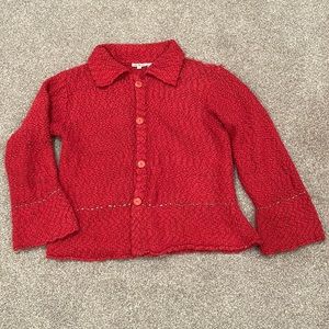 Vintage Chunky Cotton Knit Cardigan Oversized Sweater 90s Y2K